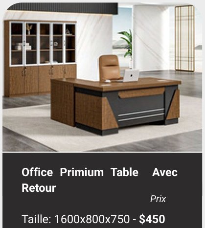 Bureau 180 cm